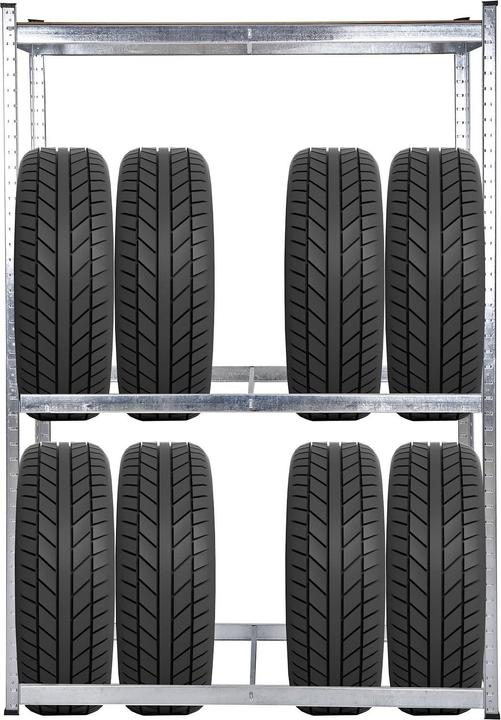 Produktbild Wiltec Reifenregal Reifenständer 795 kg 180x120x40cm Werkstattregal Schwerlastregal