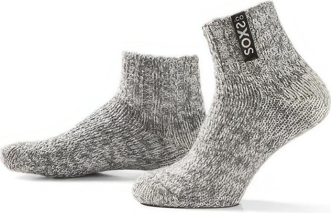 Produktbild Soxs Graue Wolle Herren- & Damensocken Jet Black, Kurzsocke (Einzelpack, 44 - 46)