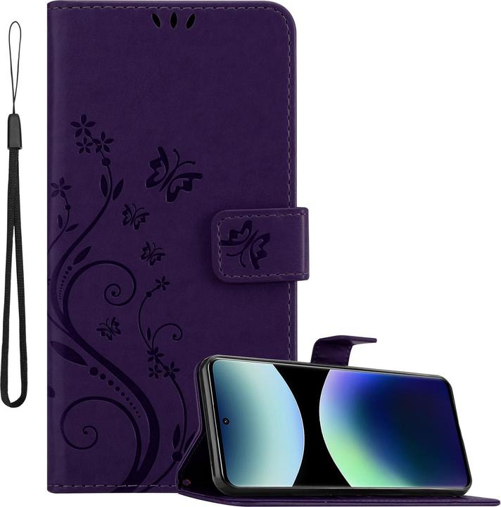 Cadorabo Hülle für Xiaomi RedMi Note 14 Pro Plus 5G mit Blumen Muster (Xiaomi Redmi Note 14 Pro 5G)