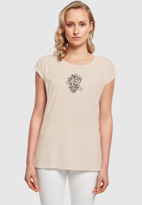 Immagine prodotto Merchcode Donna Frida Kahlo - Te amo outline Extended Shoulder Tee - 118003 (XL)