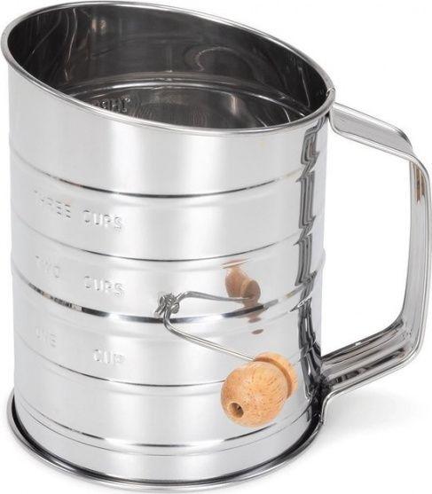 Patisse Flour sifter RVS rotating 400g
