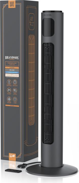Image du produit Brandson Turmventilator WiFi, Eco DC-Motor 35W, App-Steuerung/Sprachbefehl, Timer, Oszillation, leiser Lüfter (52 dB)