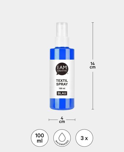 Produktbild I Am Creative Textilspray Set, 100ml, 3 Stk. (Grün, Blau, Türkis, 100 ml)