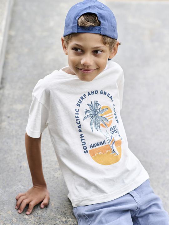 Image du produit Vertbaudet Jungen T-Shirt mit grafischem Print, Recycling-Baumwolle (140)