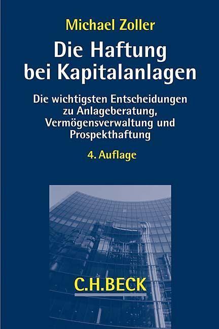 Actual product image BECK Liability for capital investments (German, Michael, Zoller, 2019)