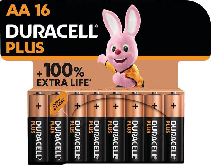 Productafbeelding Duracell Batterij Plus NIEUW - AA MN1500/LR06 Mignon (16 Pcs., AA)