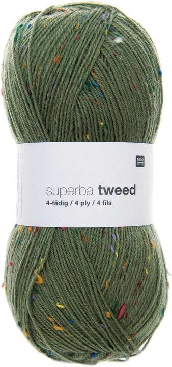 Produktbild Rico Design Wolle Soft Tweed für Socken 4-fädig, 100 g, Olivgrün (375 m)