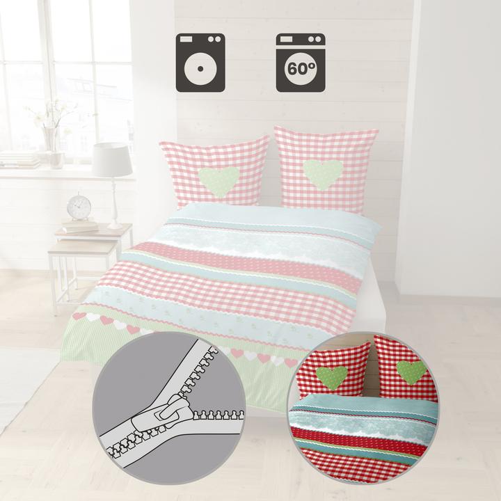 Actual product image Casatex Herz-Karo (Bedding set, 80 x 80 cm, 135 x 200 cm)