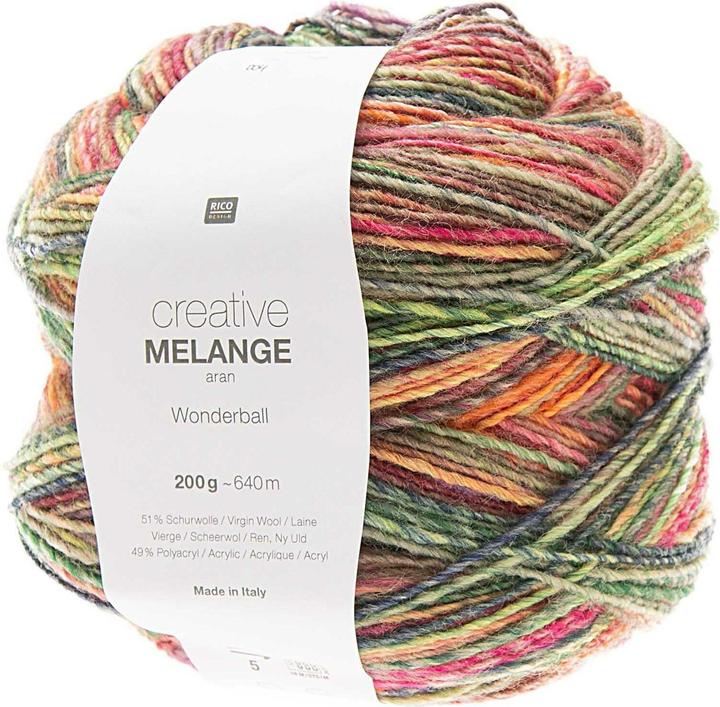 Actual product image Rico Design Wool Melange 200 g, multicoloured (640 m)