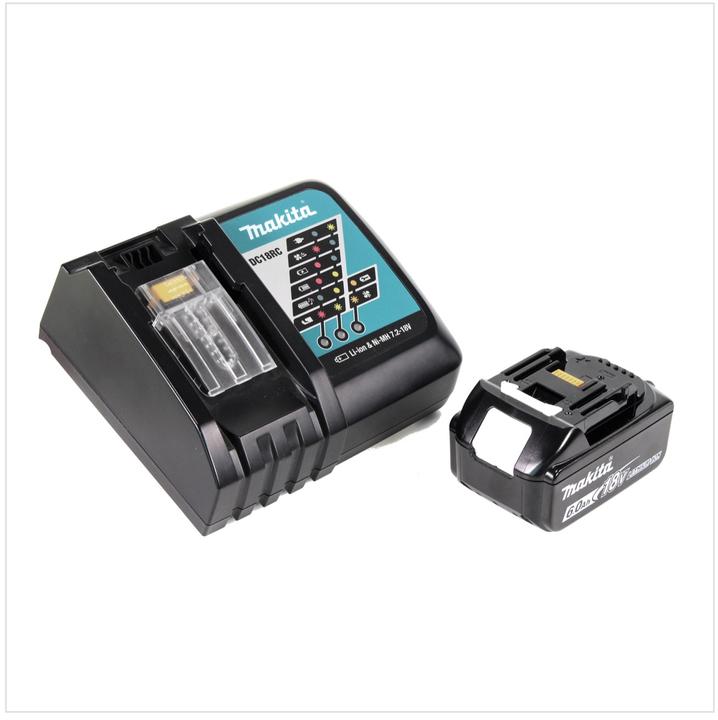 Immagine prodotto Makita DGA 513 RG1J Smerigliatrice angolare a batteria 18V 125mm in valigetta Makpac + 1x Batteria 6 (125 mm)