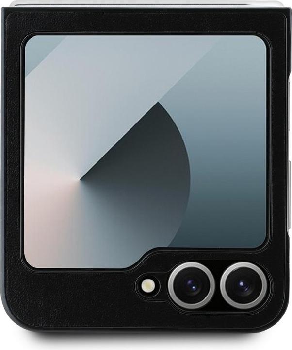 Produktbild DKNY DKHCZF6PSMCSLK Z Flip6 F741 czarny/black lether Matal Stack Logo (Samsung Galaxy Z Flip7 FE, Samsung Galaxy Z Flip6)