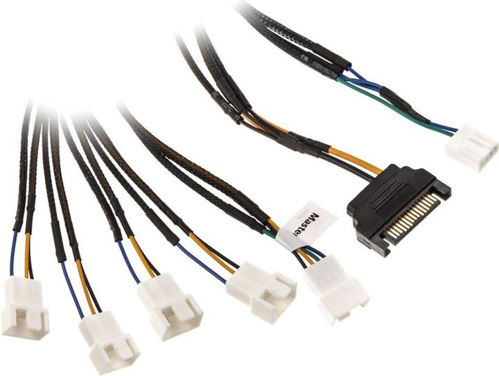 Actual product image Akasa Flexa FP5S PWM distribution cable (5 fans) - sleeved