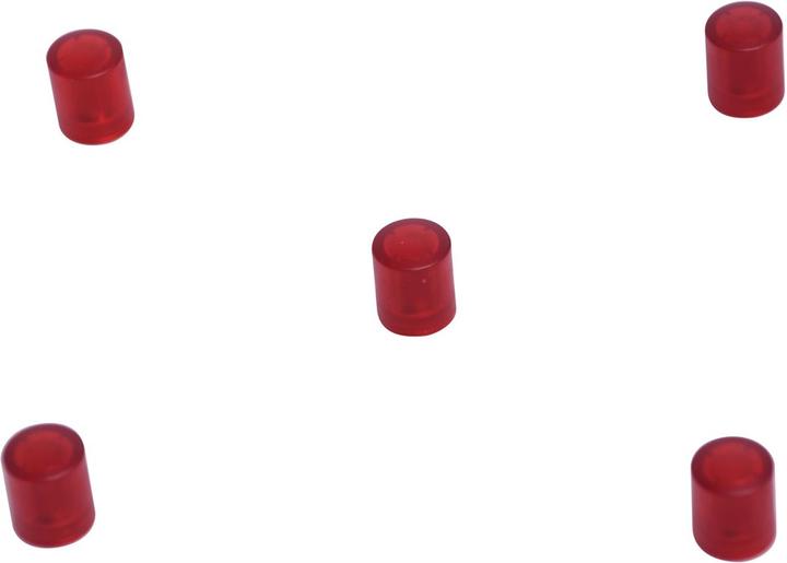 Produktbild Supermagnete Tafelmagnete zylindrisch, rot transparent (5 x)