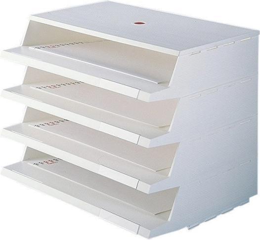 Produktbild Twinco Briefablage Panorama 2100, A4, weiss pk a 4 Stück