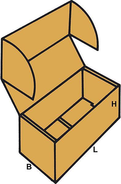 Immagine prodotto kaiserkraft Scatole con coperchio incernierato e chiusura a pressione, FEFCO 0471 (50 x)