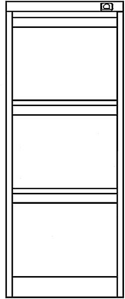Image du produit Bisley Classeur pour dossiers suspendus, 1 rangée (41,5 x 62,5 x 101,5 cm)