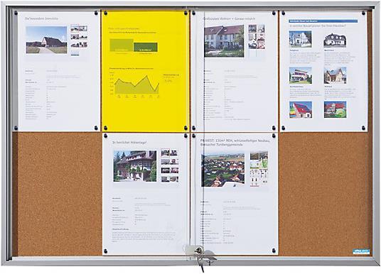 Image du produit eurokraft pro Vitrine d'affichage avec portes coulissantes (Tableau magnétique, Tableau d'affichage, 90,5 x 64 cm)