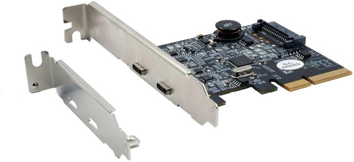 Actual product image Exsys GmbH 2 Port USB 3.2 Gen2 PCIe (x4) Card with 2x C™ Connector (Asmedia)