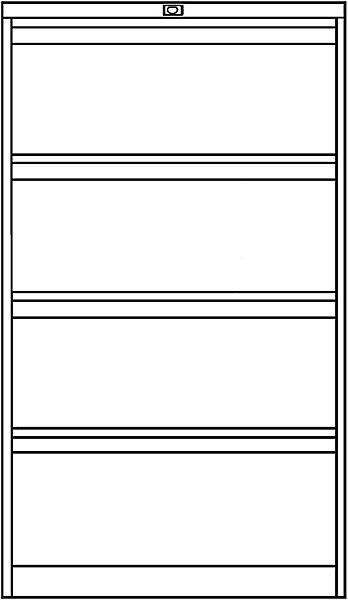 Produktbild Bisley Hängeregistraturschrank, 2-bahnig (80 x 62.5 x 132 cm)