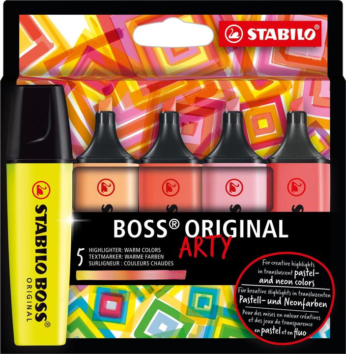 Produktbild STABILO Boss Original Arty (Rottöne, 5 mm, 5 x)