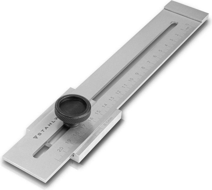 Image du produit Stahlwerk Mètre à tartiner avec plage de mesure de 200 mm et vernier de 0,1 mm en acier inoxydable (20 cm)