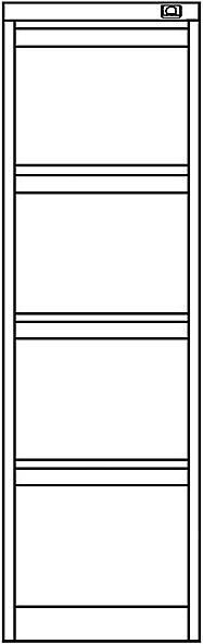 Actual product image Bisley Suspension filing cabinet, 1-track (41.5 x 62.5 x 132.5 cm)
