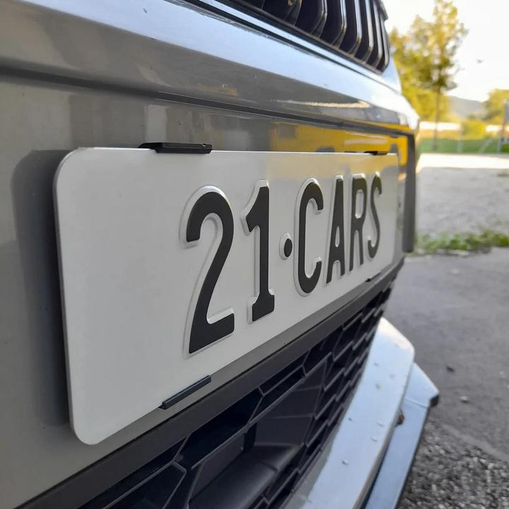 Actual product image 21cars Click licence plate holder long format (Front, Long format)