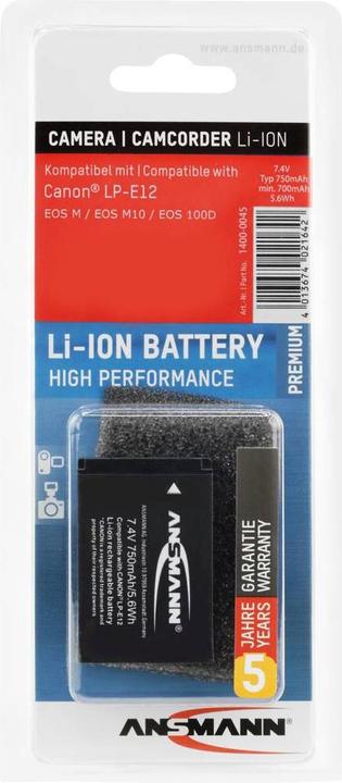 Image du produit Ansmann A-Can LP-E12 (Batterie de l'appareil photo)