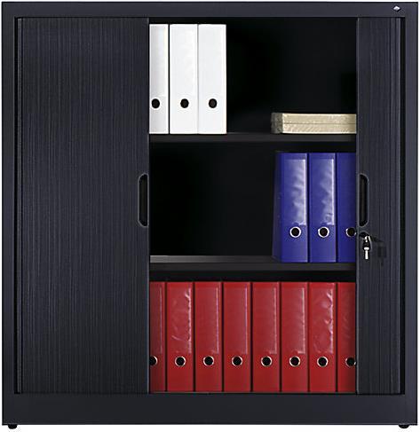 Image du produit C+P Armoire à rideau avec store horizontal (120 x 42 x 123 cm)
