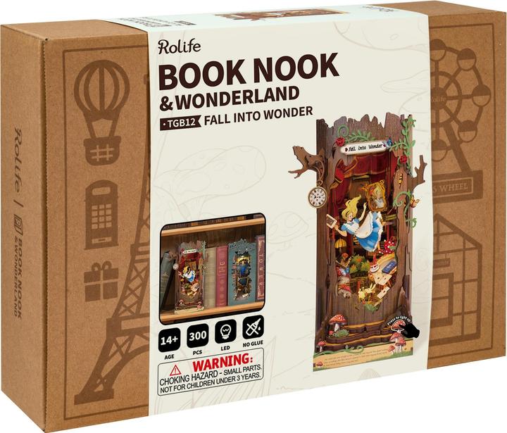 Actual product image Robotime Bausatz Alice im Wunderland, Modell Art: Book Nook