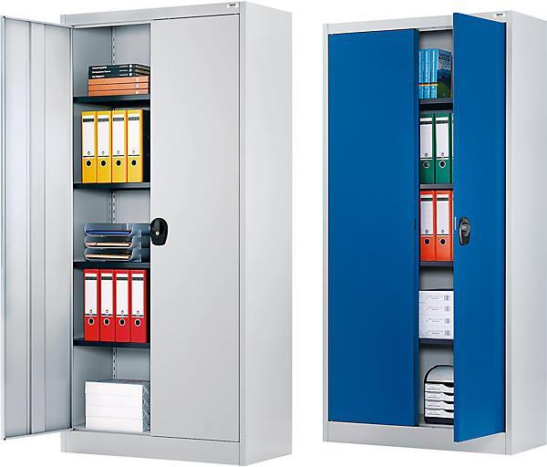 Actual product image eurokraft basic Universal steel cabinet with hinged doors (95 x 42 x 195 cm)