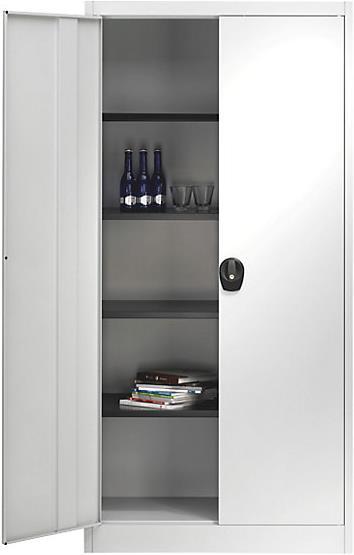 Actual product image eurokraft basic Universal steel cabinet with hinged doors (95 x 42 x 195 cm)