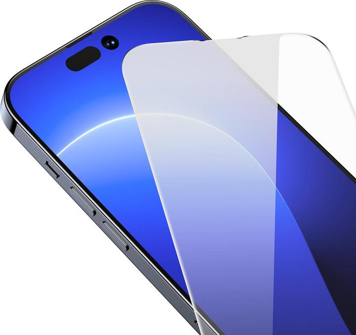 Image du produit Baseus Tout-verre Crystal Tempered Glass EasyStick Film iP14 (Pack de 2) (2 pièce(s), Apple iPhone 14 Pro)