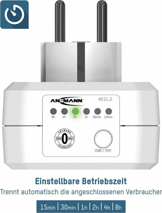 Immagine prodotto Ansmann Presa di corrente Zero Watt AES1 wei a tempo, nessuna potenza in standby