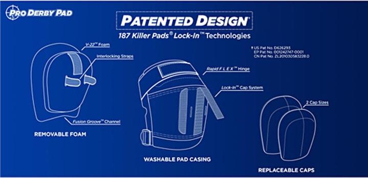 Immagine prodotto 187 Killer Pads Ginocchiere Pro Derby (XS, Ginocchiera, Protettori gomito, Esemplare unico)