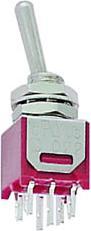 Produktbild Velleman Vertical Subminiature Toggle Switch Dpdt On-Off-On
