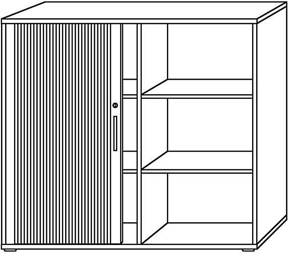 Actual product image Office Akktiv RENATUS - Roller shutter cabinet