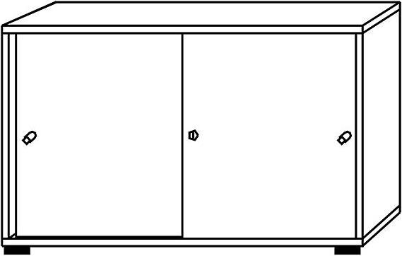 Immagine prodotto Office Akktiv ANNY - Armadio scorrevole (120 x 40 x 74,5 cm)