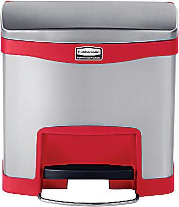 Image du produit Rubbermaid Poubelle à pédale en acier inoxydable (15 l)