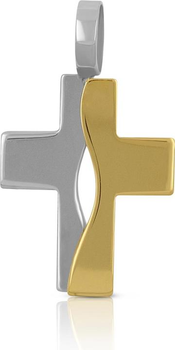 Muau Kreuz (750, Weissgold, 18K Gelbgold)
