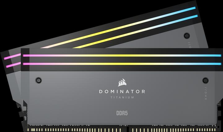 Actual product image Corsair DOMINATOR Titanium Light Enhancement Kit, 2-up config, Functional LEDs, Grey Heatsink, no DRAM ICs (RGB)