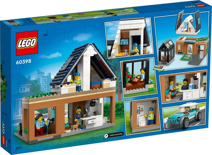 Produktbild LEGO Familienhaus mit Elektroauto (60398, LEGO City)