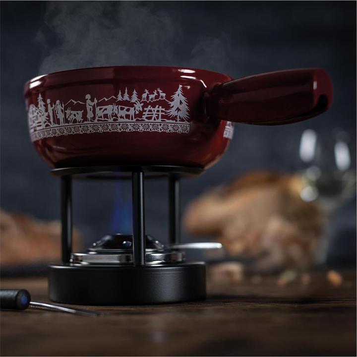 Productafbeelding Kuhn Rikon Käsefondue Set Induktion Gusseisen Alpweide Mini · Ø 17 cm (Kaasfondue)