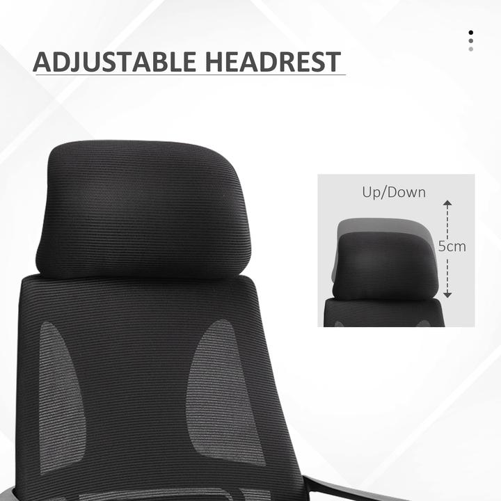 Produktbild Vinsetto Bürostuhl Polyester, Schaumstoff Schwarz