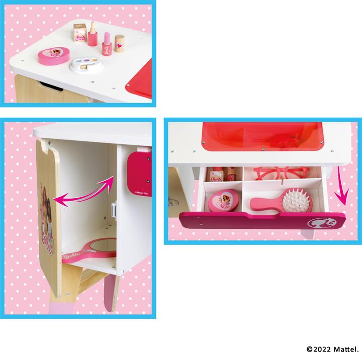 Image du produit Theo Klein 5716 Barbie - Coiffeuse et studio de vlogging, bois (MDF) (55 x 30 x 83 cm)