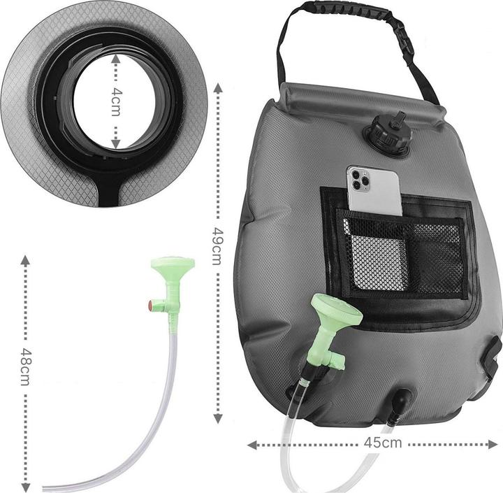 Immagine prodotto Hermex Duschtasche Campingdusche Aufheizbare Outdoor-Dusche