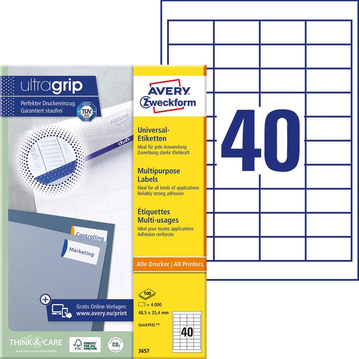 Produktbild Avery Universal-Etiketten