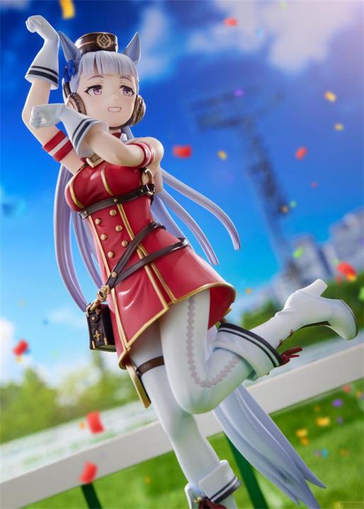 Actual product image Furyu Uma Musume Pretty Derby statuette PVC 1/7 Gold Ship First-Place Pose! 27 cm