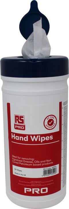 Image du produit Rs Pro Lingettes nettoyantes pour les mains Hand Wet Wipes, blanc, 80 pièces/paquet (80 pcs)