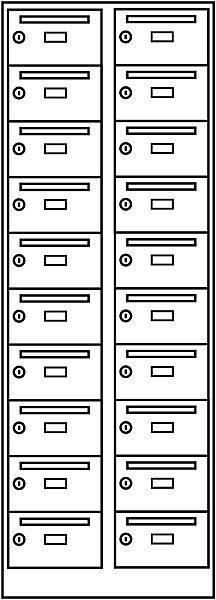 Produktbild Wolf Postverteilerschrank (70 x 50 x 195 cm)